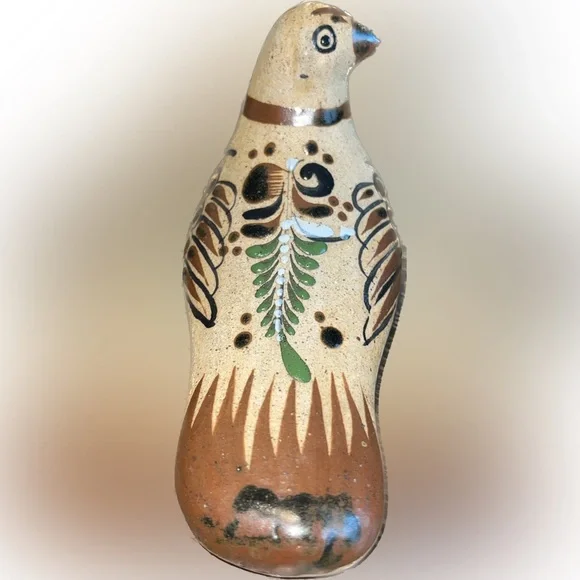 Vintage Signed Netzi Mexico Sandstone Pottery Bird Figurine Acapulco Souvenir - Picture 3 of 9